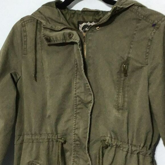 Ambiance Army Green Military Jacket Sz M - Picture 3 of 13